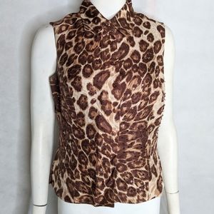 Two Silk Sleeveless Tops S Beaded Sparkly